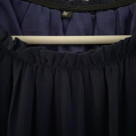 Amazon Women's Navy, Cream, and Orange Casual Dress - Picture 2 of 2